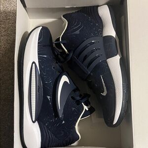 KD14 Nike Midnight Blue Sneakers with White Details